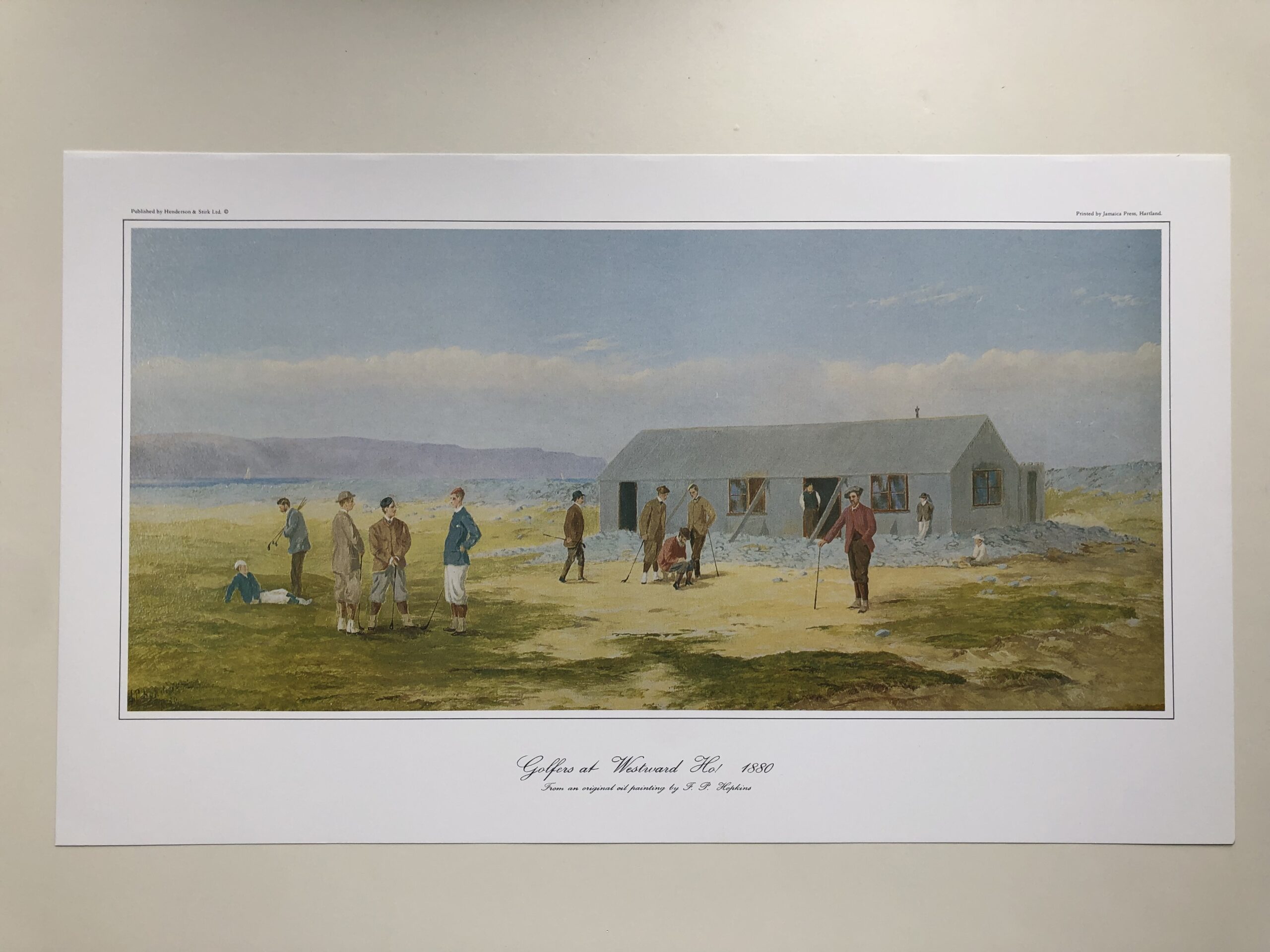 Golfers at Westward Ho! Print
