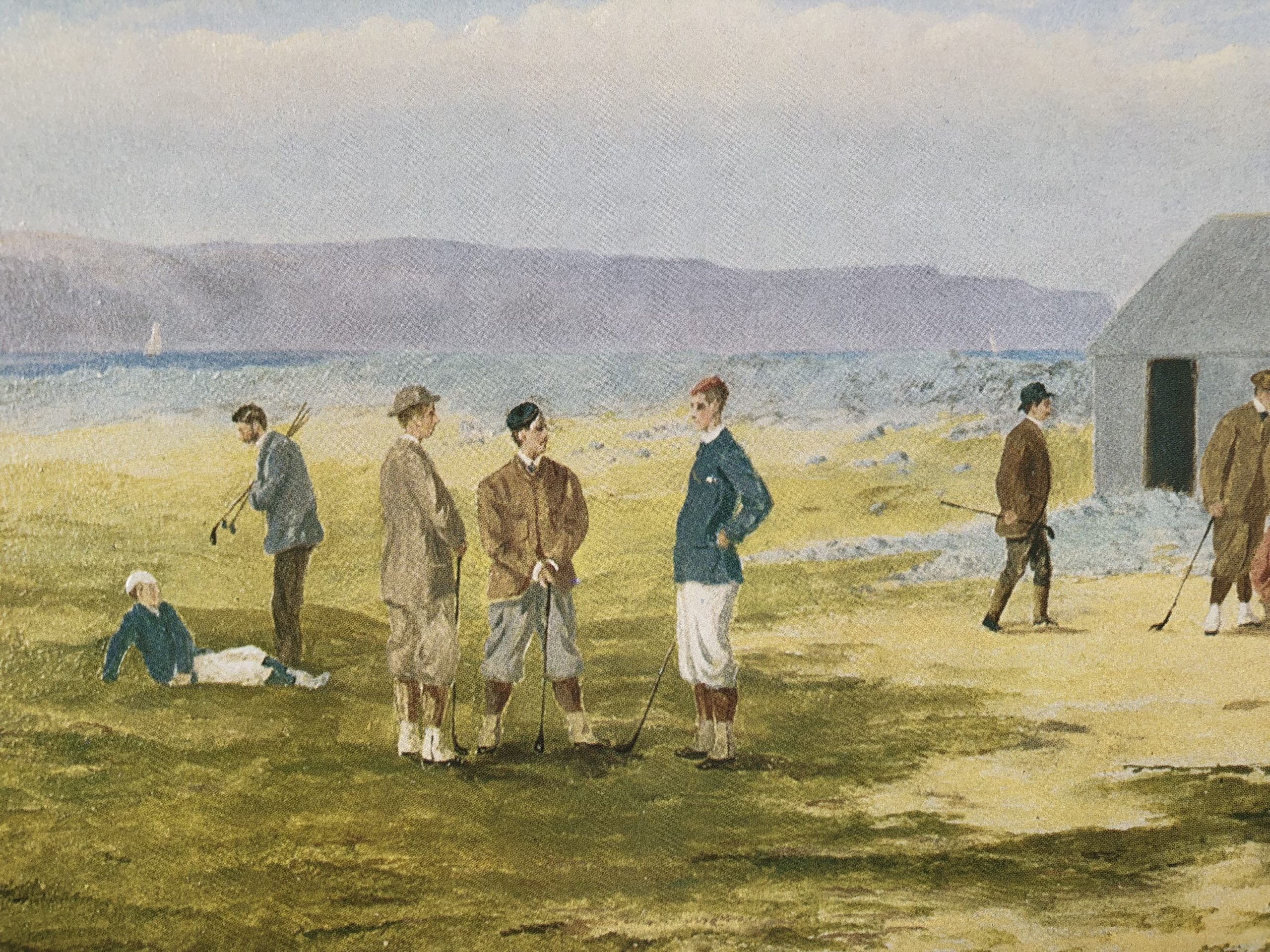 Golfers at Westward Ho! Print