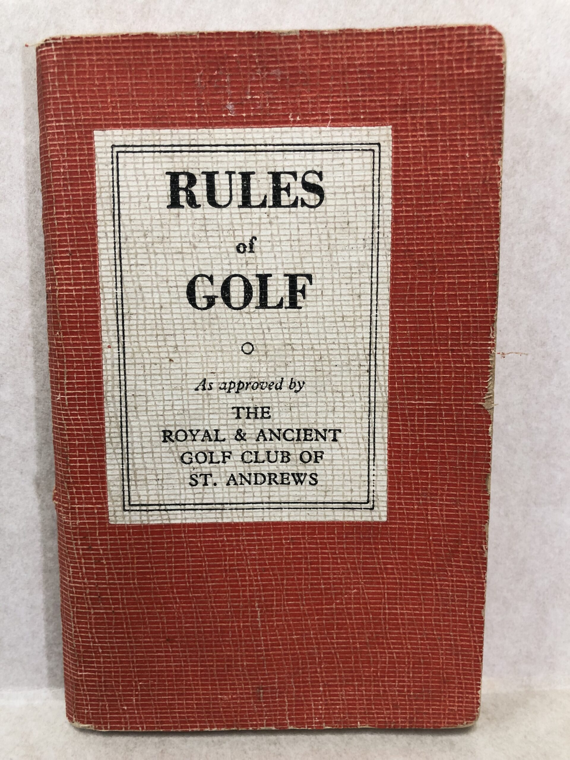 R&A St. Andrews Rules Booklet 1952