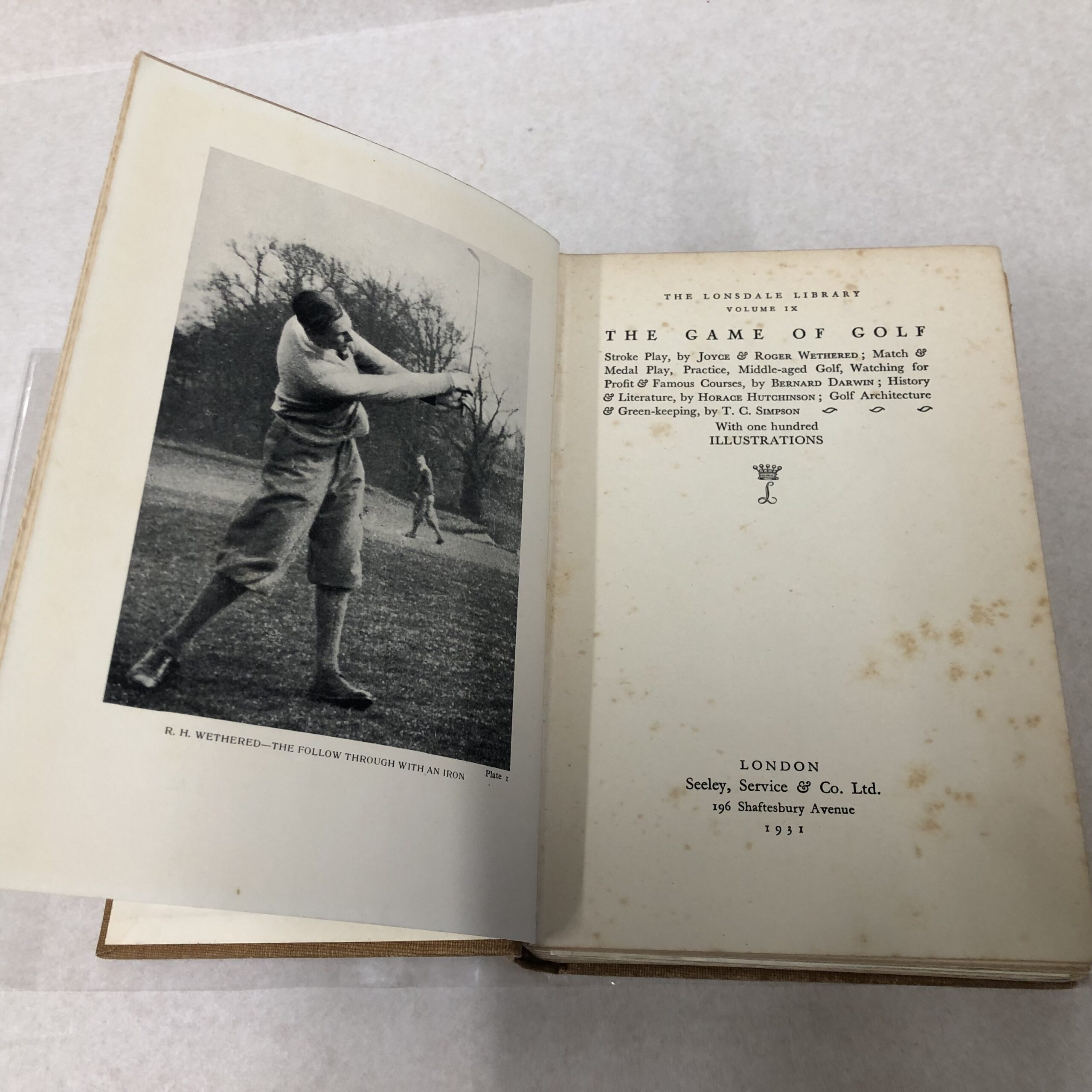The Lonsdale Library - The Game of Golf 1931