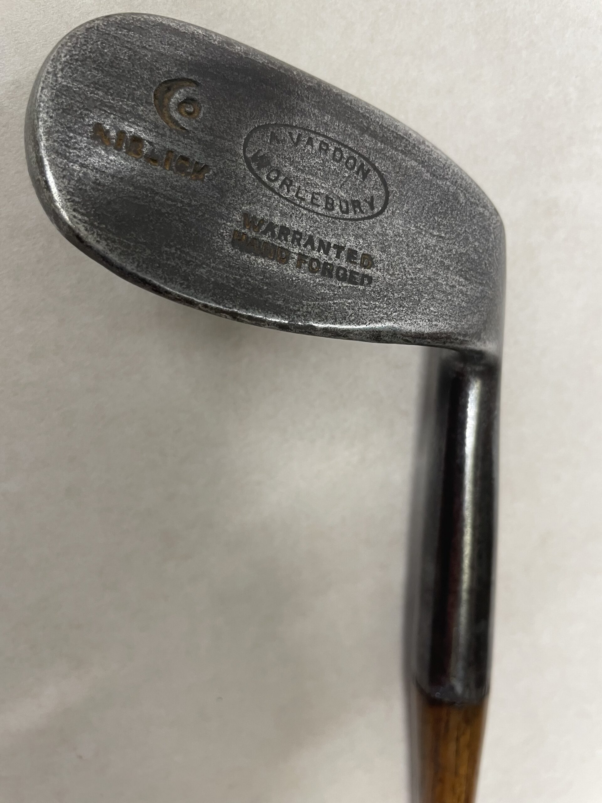 James Gourlay, Carnoustie Niblick made for Alfred Vardon, Worlebury Golf Club c.1920
