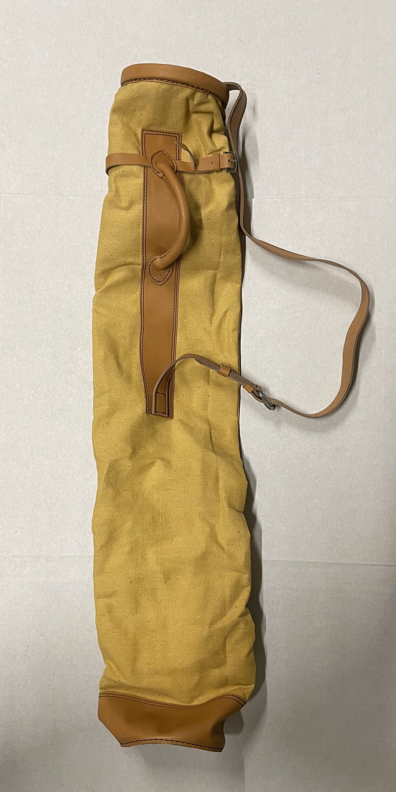 Reproduction Canvas & Leather 'Pencil' Bag with two ball pockets