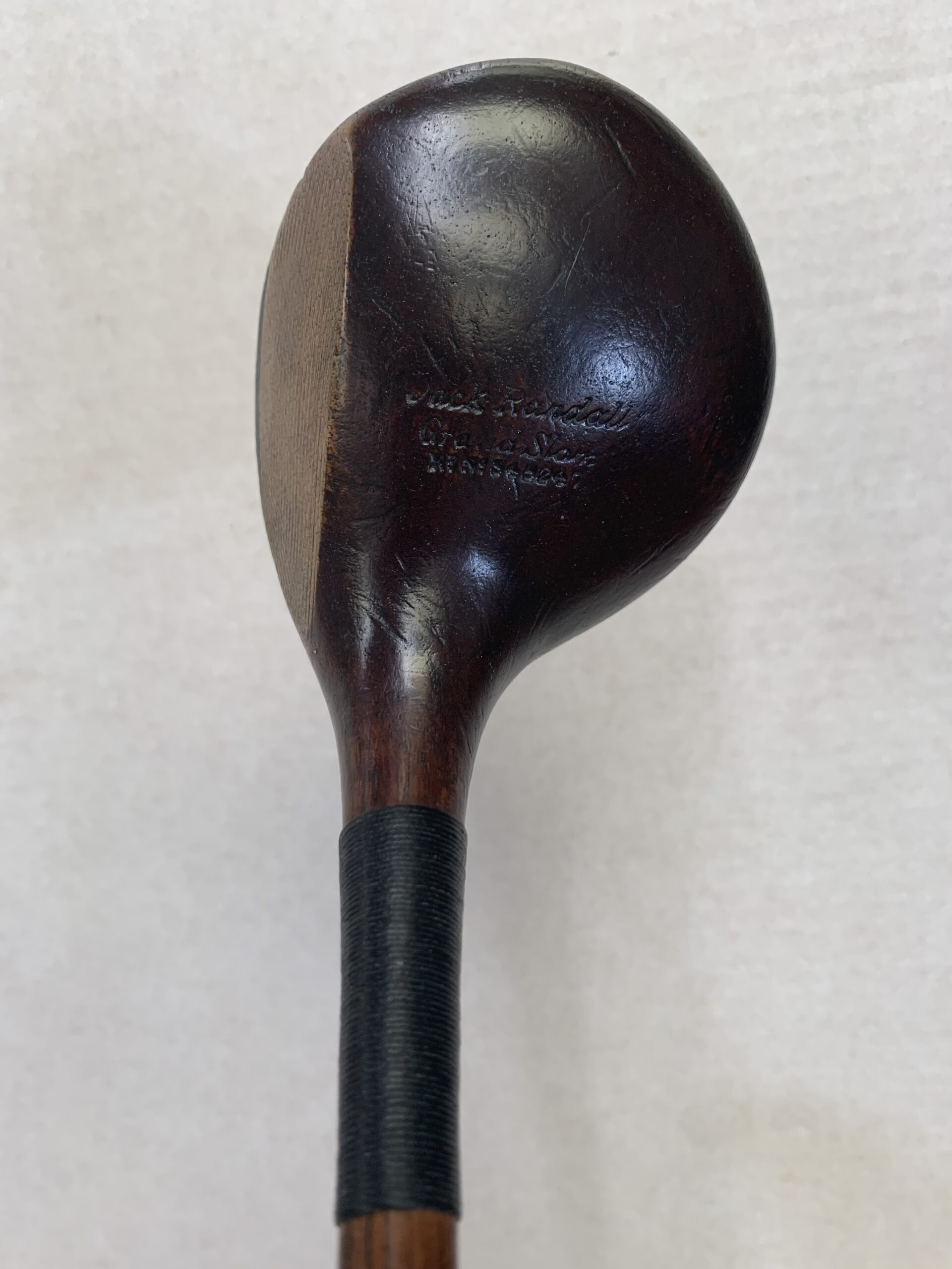 Jack Randall, Sundridge Park Golf Club, 'Grand Slam' Spoon 'Reg.no.345247' c.1920