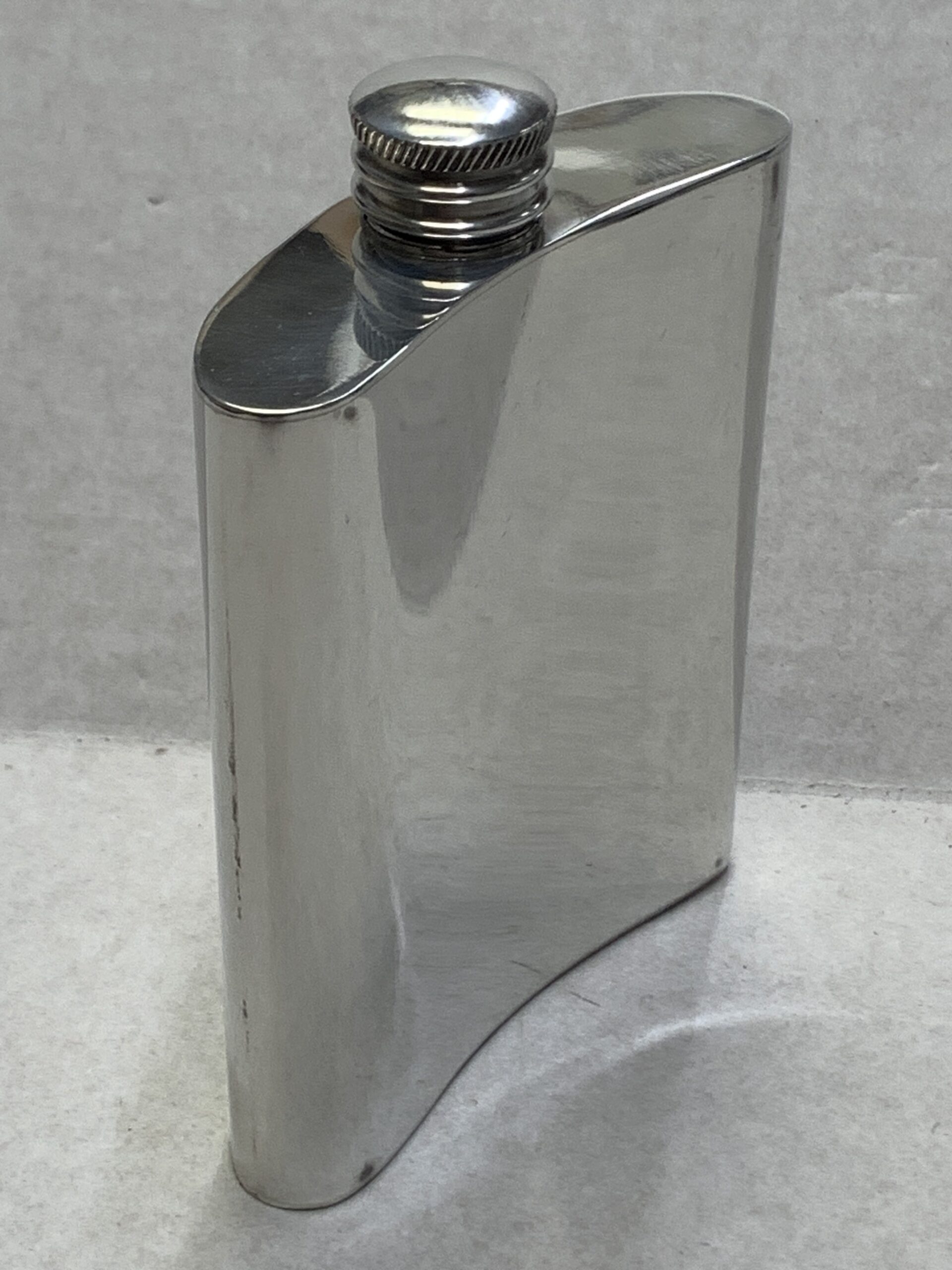 Pewter 6oz St. Andrews Kidney shaped Hip Flask