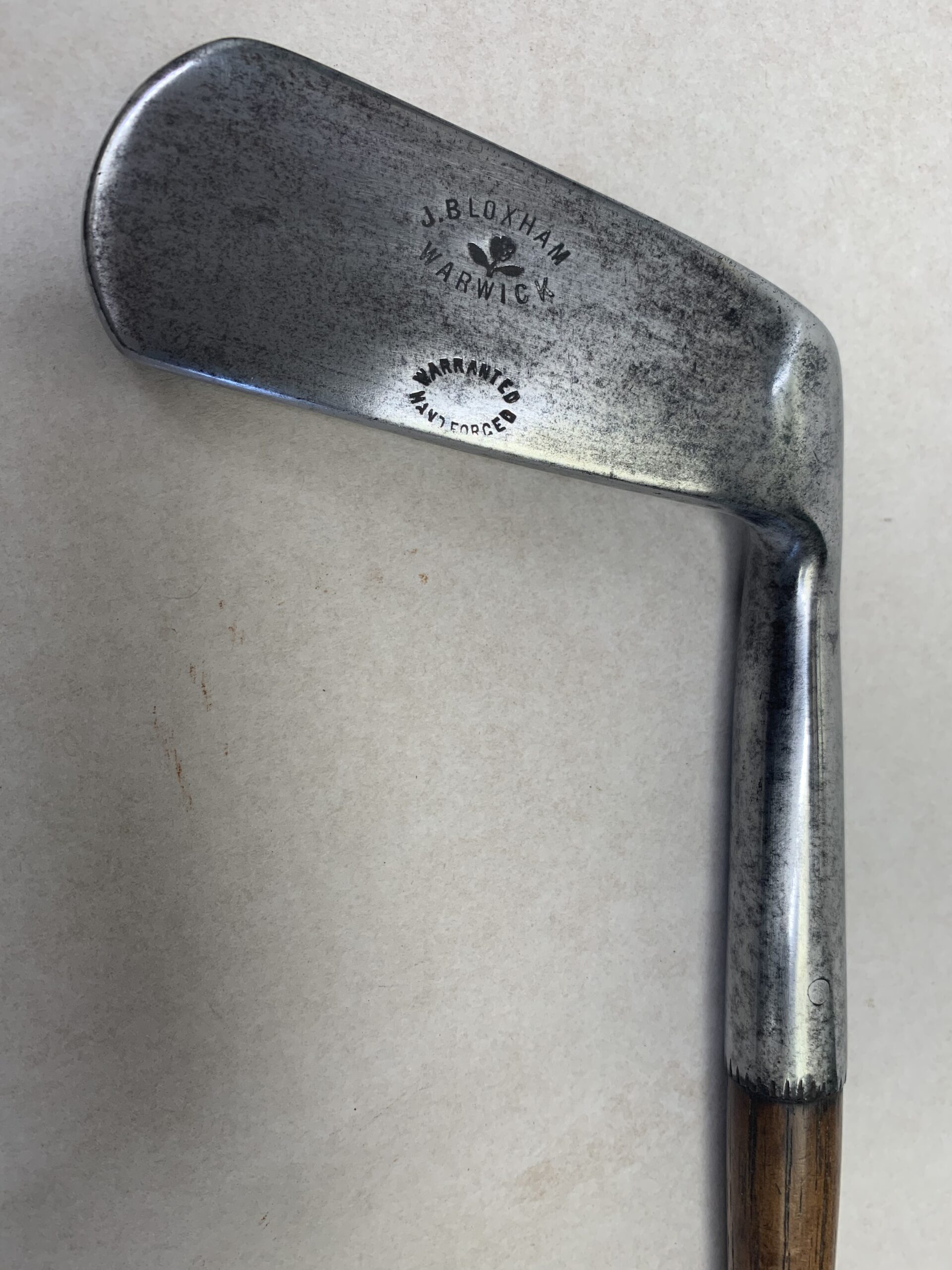 J. Bloxham, Warwickshire Golf Club. Off-set Blade Putter made by R. Condie, St. Andrews c.1905