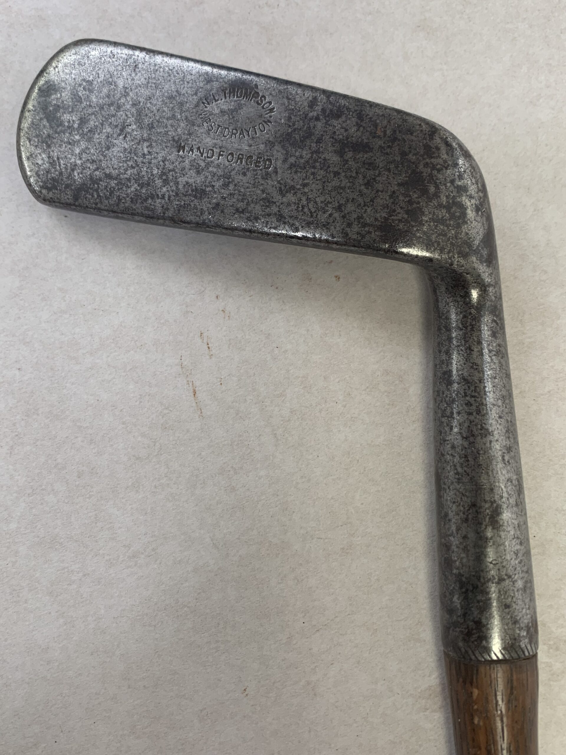 W.L. Thompson, West Drayton Golf Club, Greater London. Off-set blade Putter c.1900