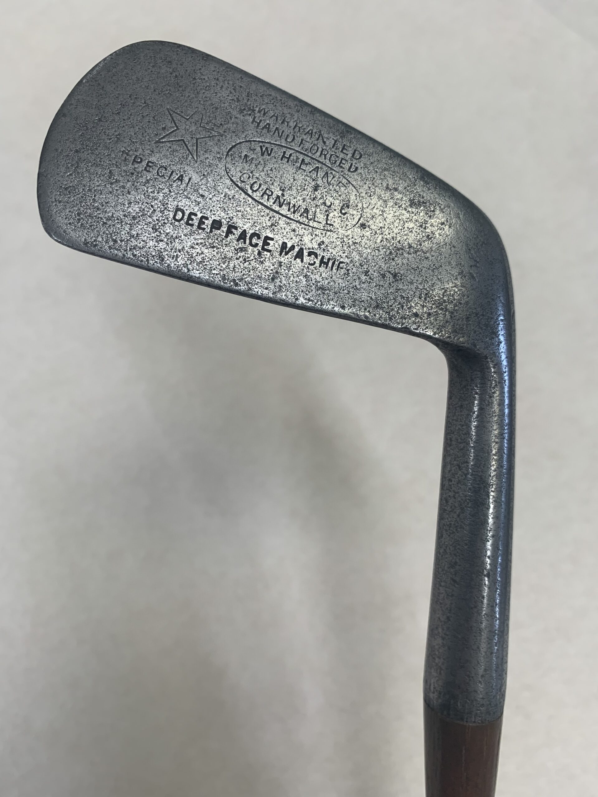 W. Gibson, Kinghorn, Deep face Mashie made for W.H. Lane, Mullion Golf Club, Cornwall c.1915